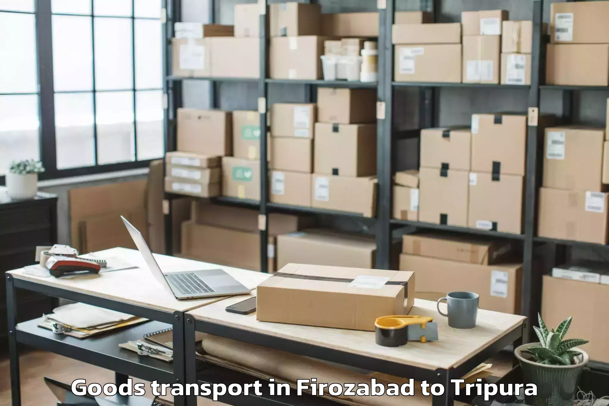 Book Firozabad to Amarpur Goods Transport Online